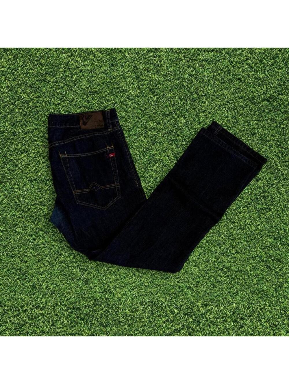 Y2K Quiksilver Dark Wash Straight Leg Jeans Sz 34, fits 36